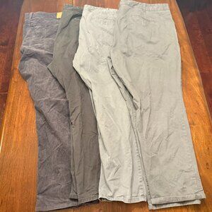 BUNDLE: Four 46x30 Bonobos Pants Three Chino, One Corduroys  - All Grey